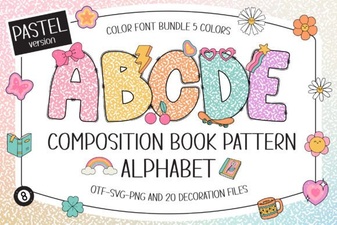 Pastel Composition Book Designs for Creative Projects