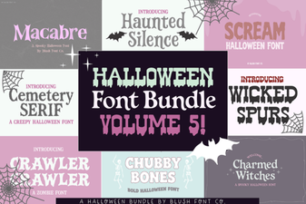 Halloween Bundle Vol. 5: Creative Fonts for Spooky Designs