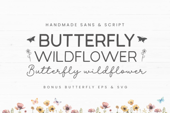 Butterfly Wildflower Font: Creative Design Projects